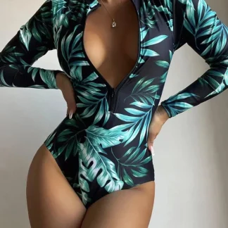 Green One Piece Swimsuit